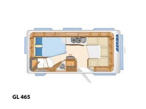 Půdorys karavanu Hymer Nova 465 GL