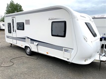 Hobby 560 KMFe PALANDY, KLIMATIZACE, PŘEDSTAN, NOSIČ KOL, VELKÁ LEDNICE, TV